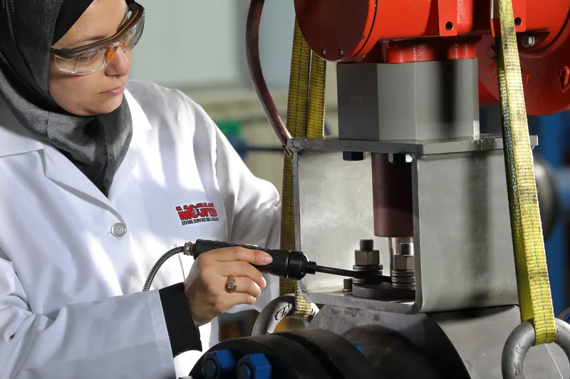 Mogas severe service ball valve API608 inspector ultrasonic testing stainless steel body