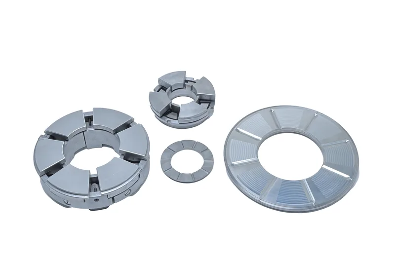 Segmented aluminum thrust bearings four precision machined circular ring components
